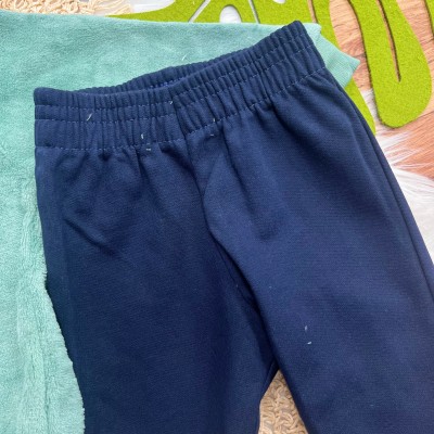 Conj. Casaco com Capuz Be Cool de Pelinho e Calça de Moletom - Verde e Marinho